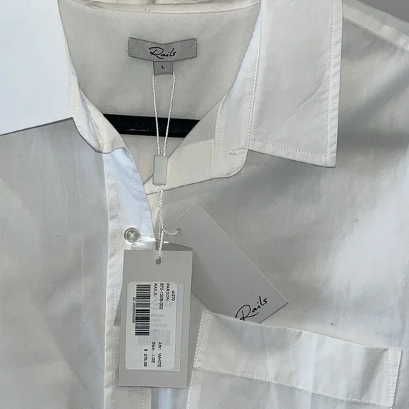Rails Parson Poplin Shirt Dress White NWT - Picture 5 of 8